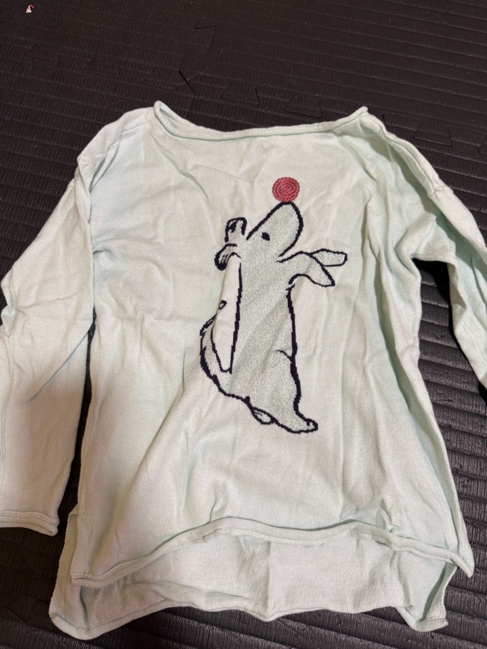 GAP Light Mint Long Sleeve Tee with Seal and Pink Ball